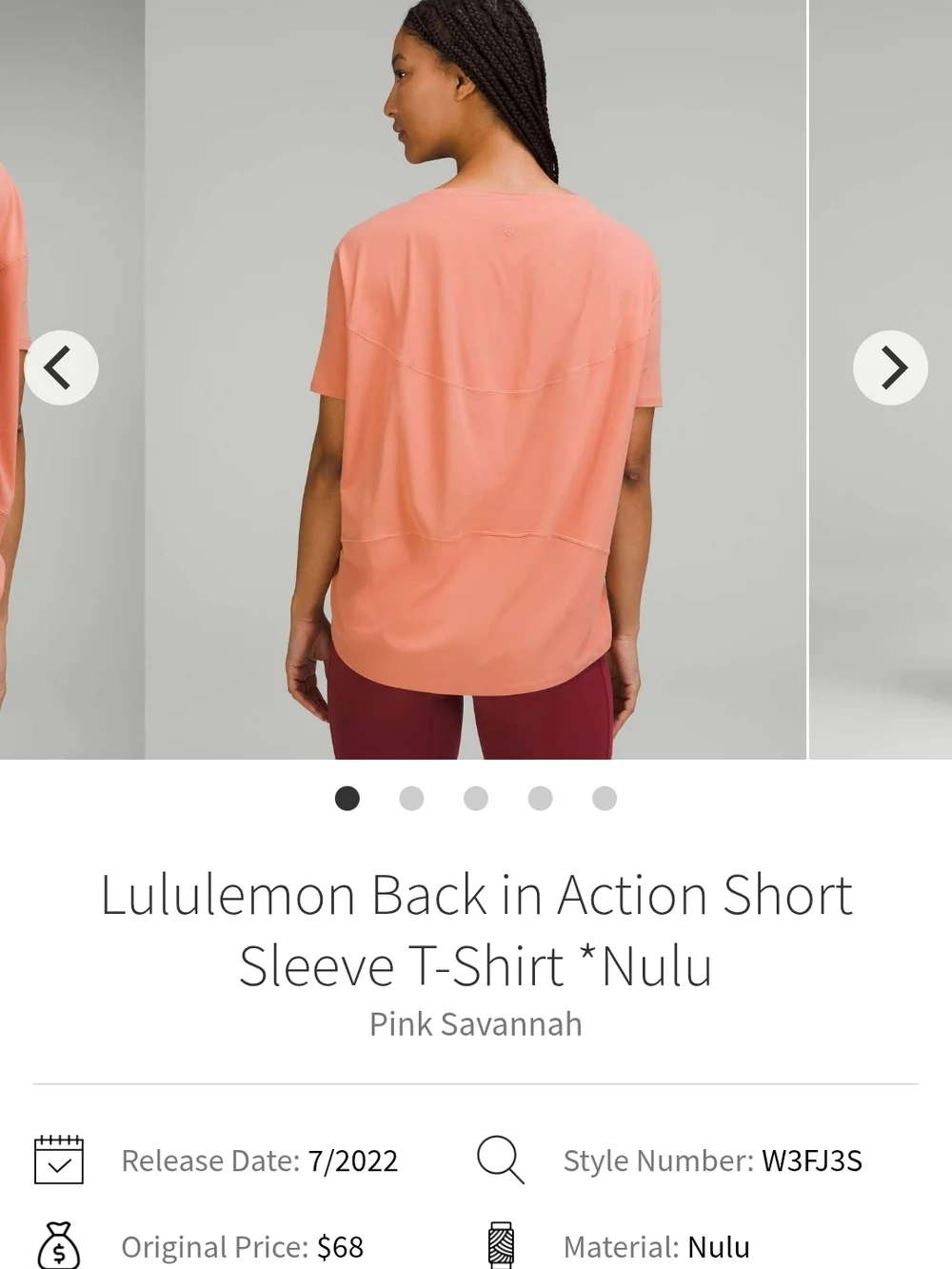 lululemon women's tank top Pink Savannah